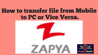 How to transfer File via Zapya  Zapya for PC  Connect PC with Mobile  Zapya Tutorial [upl. by Emyam106]