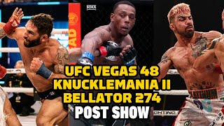 UFC Vegas 48  Knucklemania 2  Bellator 274 PostFight Show  Who Won the Night  MMA Fighting [upl. by Corley970]