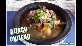 COMO PREPARAR UN AJIACO  CHILENO  RECETAS  COMIDA  MENU [upl. by Wilmer175]