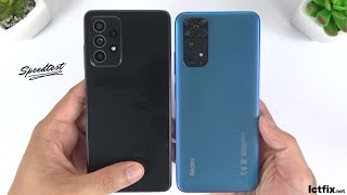 Xiaomi Redmi Note 11s vs Samsung Galaxy A52s  Video test Display Speedtest Camera Comparison [upl. by Aleahc]