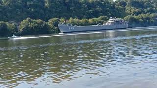 LST 325 passes Beaver Pa on the way to Pittsburgh [upl. by Dar]