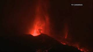 LIVE Volcano erupts on La Palma in the Canary Islands [upl. by Tinor]