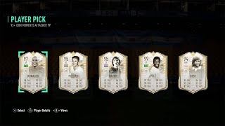 REPEATABLE 93 ICON MOMENTS ATTACKER PLAYER PICKS amp 95 ICON MOMENTS PACKS FIFA21 ULTIMATE TEAM [upl. by Nicoli914]