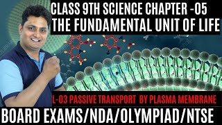 L03Class 9 science fundamental unit of life passive transport across cell membraneclass9biology [upl. by Odlanyar]