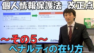 個人情報保護法 改正点 その５【ペナルティの在り方】 [upl. by Pontias]