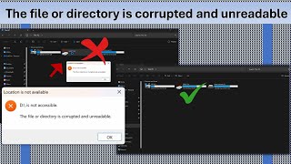 Mengatasi the file or directory is corrupted and unreadable 100 Work [upl. by Osrick]