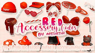 ROBLOX BLOXBURG CODES RED ACCESSORIES PT1 ID BROOKHAVEN RP CODES amp BERRY AVENUE CODES accessories [upl. by Anned]