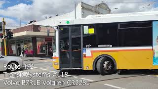 Transit Systems 118 Volvo B7RLE Volgren CR228L [upl. by Divadnahtanoj403]