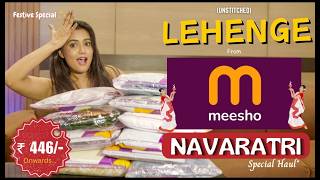 Meesho NAVRATRI special LEHNGA haul😍  All new collection  honest review  gimaashi [upl. by Pillow]