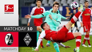 SC Freiburg  Borussia Mgladbach  22  Highlights  Matchday 10 – Bundesliga 202021 [upl. by Tymes]