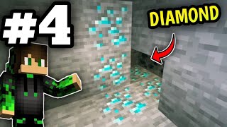 I MINED DIAMOND IN MINECRAFT SURVIVAL SERIES EPISODE 4 IN HINDI [upl. by Larimer167]