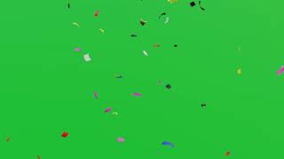 4K Green Screen ConfettiTicker Tape  Free Footage [upl. by Anitrebla]