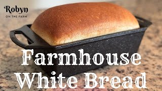 Easy Bread Recipe Farmhouse Country White Yeast Beginner Step By Step Instructions bread recipe [upl. by Doownil]