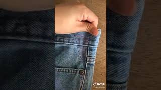 how to tighten the loose jeans easy hack [upl. by Pricilla731]