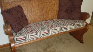 Bench Cushion with Piping [upl. by Aihsikal135]