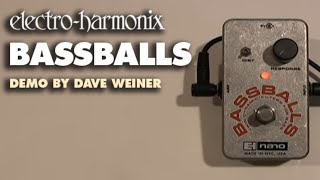 ElectroHarmonix Bassballs Twin Dynamic Envelope Filter EHX Pedal Demo by Dave Weiner [upl. by Aivizt830]