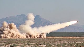 M270A1 Multiple Launch Rocket System MLRS Test Fire [upl. by Arihppas]