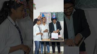 Andha ka cake Teacher birthday 🥹🎂badal official trending emotional ytshorts [upl. by Irpak]