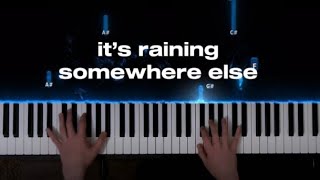 It’s Raining Somewhere Else Undertale OST 063 Piano Tutorial [upl. by Noraed]