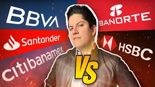 BBVA vs Santander vs Banorte vs Citibanamex vs HSBC ¿Cuál es mejor banco de México [upl. by Nosoj158]