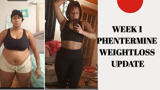 Phentermine week 1 weightloss update [upl. by Etnor]