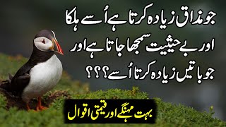 Aqwal e Zareen In Urdu  Hindi Urdu Quotes About Life [upl. by Stefanie]