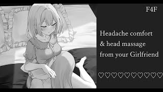 F4F Comfort for a headache amp Head Massage from your Soft Girlfriend ASMR [upl. by Isac]