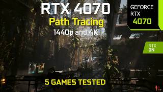 GeForce RTX 4070  How Good Can it Run Path Tracing at 1440p and 4K  Test in 5 Games [upl. by Nhguavaj]