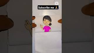 Girls life sad art video😳 painting paper Folding Art shorts trending viral art video ytshorts [upl. by Besse832]