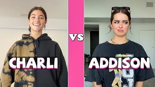 Charli D’amelio Vs Addison Rae TikTok Dance Battle [upl. by Annaya]