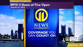 WPXI  11 News at Five Open  January 10 2024 [upl. by Akerdal]