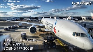 American Airlines Boeing 777300ER Full Flight London to New York AA107 with ATC [upl. by Atronna]