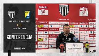 Sandecja Nowy Sącz  Avia Świdnik 10 10 pomeczowa konferencja prasowa  16112024 [upl. by Olecram]