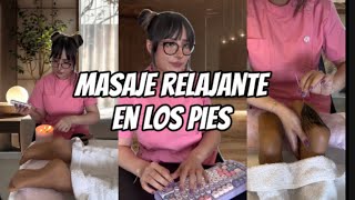 VERSIÓN LARGATe hago un masaje podal en los pies para que puedas relajarte y dormir bien 💕 asmr [upl. by Berri]