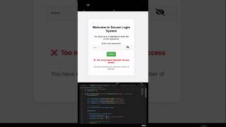 Make secure login system and desktop menu shorts webdevelopment javascript coding programming [upl. by Zebulon824]