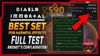 Best Set For Harmful Effects  Angmets Conflagration  FULL TEST  Diablo Immortal [upl. by Marduk]