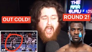 THE MMA GURU REACTS TO ANTHONY JOSHUA KNOCK OUT FRANCIS NGANNOU OUT COLD IN ROUND 2 [upl. by Acirfa315]