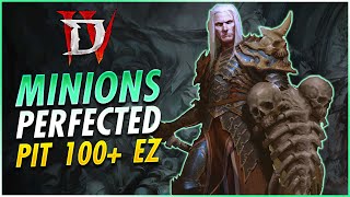 BEST Necromancer Build Pit 100 Minions Perfected Endgame Guide  Diablo 4 Season 4 [upl. by Irual486]