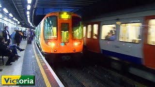 Victoria  Circle  District lines  London Underground  S7  D78 Stock [upl. by Rainie467]