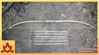 Primitive Technology Bow and Arrow [upl. by Tome]