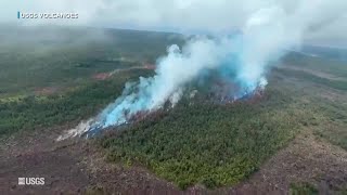 Kilauea eruption resumes no threat to homes or life according to USGS [upl. by Htehpaj34]