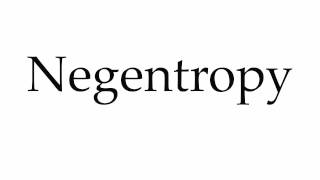 How to Pronounce Negentropy [upl. by Laenaj]