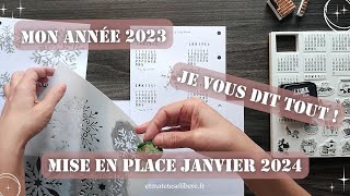 Bilan 2023  Mensuel Janvier 2024  Mix Agenda et Bullet Journal [upl. by Leunamesoj150]