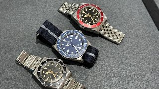 Tudor Black Bay 54 Tudor Black Bay 41 METAS Burgundy amp Tudor Pelagos FXD Marine Nationale [upl. by Jallier]