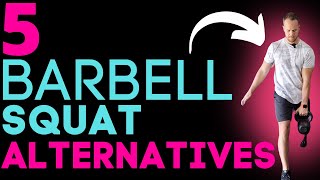 Alternatives To Barbell Squat  5 Barbell squat alternatives you can do at home [upl. by Idnahk406]