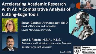 Accelerating Academic Research with AI  Susan Archambault and José J Rincón [upl. by Oates]