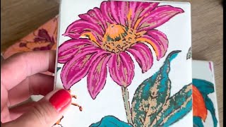 Floral Summer Coasters DIY🌺 [upl. by Staal272]