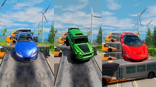 Super Heros Cars Jump In Reverse 12 😱 BeamNGDrive  The Real Granny [upl. by Xuaegram533]