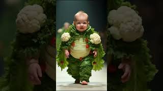 Baby Fashion Show  Vegetable  part 29 babyfashion cutebaby baby cute ai youtubeshorts [upl. by Eirrak556]