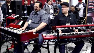 Nord at NAMM Show 2015  Robi Botos Joey DeFrancesco Rachel Flowers [upl. by Nylemaj50]